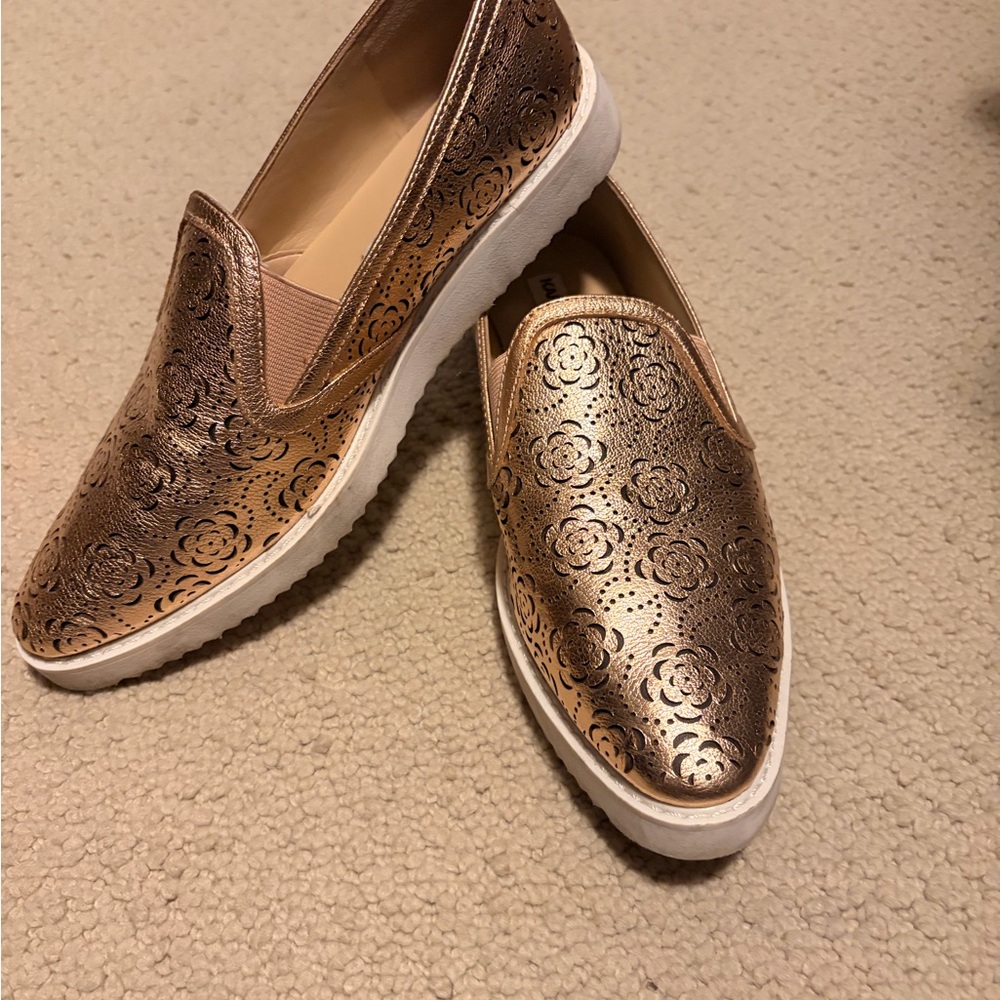 Rose Gold Karl Lagerfield Flats
